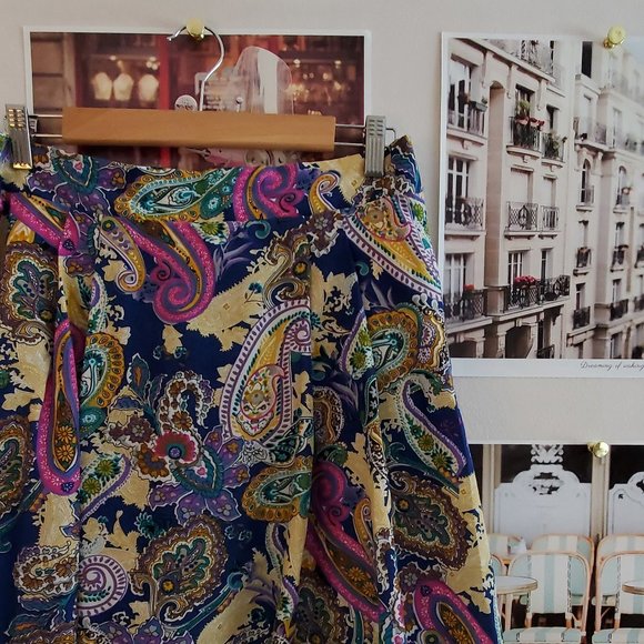 Louche Paisley Skater Skirt - Picture 2 of 9